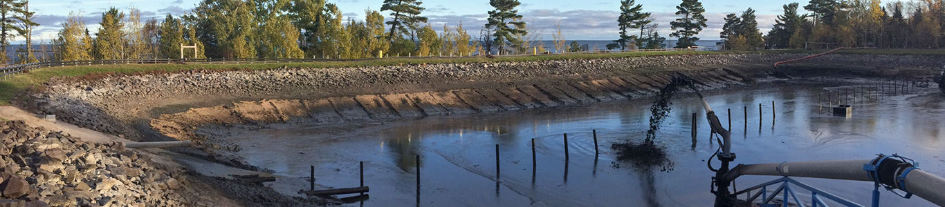 Waste sludge is recycled into biosolids for land application.